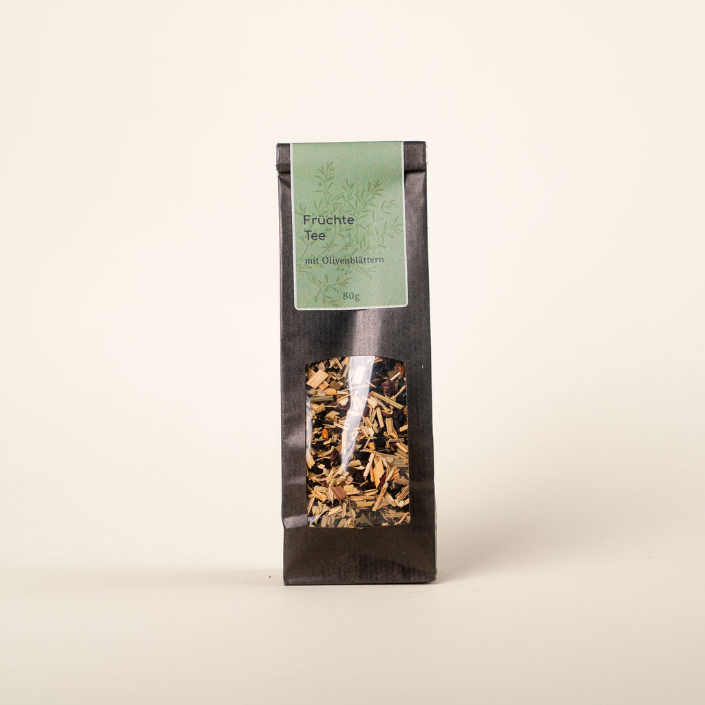 Früchte Tee mit Olivenblättern